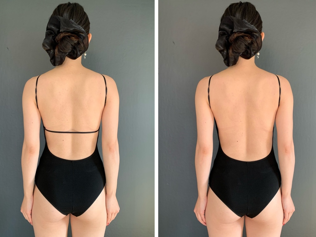 背中を美しく見せてくれる「Rosa Open Back Body」