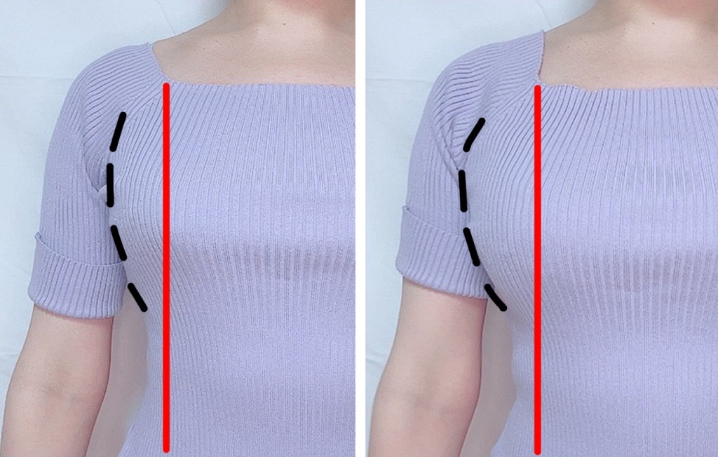 左：よくばりブラ　右：一般的なブラ 比較画像