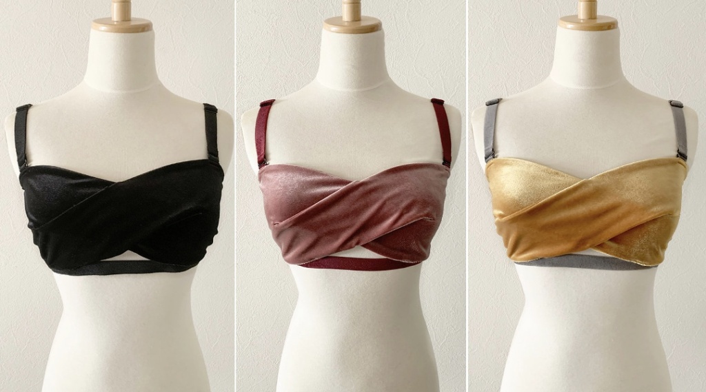 Bra TWIST 左からBlack//Smoky Pink/Mustard