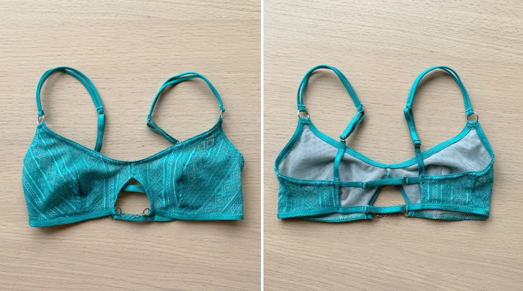 Valley Lace Bandeau Brassiere 左：フロント 右：バック 画像